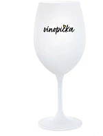 VÍNOPIČKA - bílá  sklenice na víno 350 ml