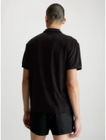Pánská plážová polokošile KM0KM00842 BEH černá - Calvin Klein