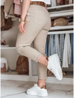 Dámské kalhoty s páskem MADELINA tmavě béžové FashionStreet UY2622 Dámské kalhoty s páskem MADELINA tmavě béžové FashionStreet UY2622