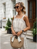 Dvoudílná dámská letní souprava s viskózou, béžová, FashionStreet AY1204