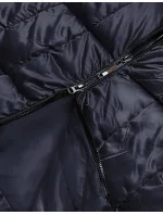 Tmavě modrá dámská metalická zimní bunda (B8073-3)