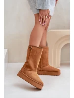 Vysoké Sněhové Boty Na Platformě Big Star OO274893 Camel Vysoké Sněhové Boty Na Platformě Big Star OO274893 Camel