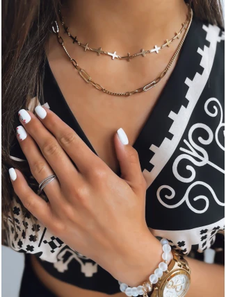 TROUBLES zlatý náhrdelník FashionStreet IY0092