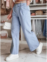 Dámské kalhoty se širokými nohavicemi MOBISKA modrá FashionStreet UY2617