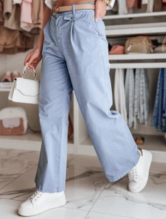 Dámské kalhoty se širokými nohavicemi MOBISKA modrá FashionStreet UY2617