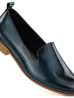 Dámské lakované boty lords navy blue Potocki 19337