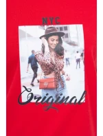 Halenka s potiskem Originální červená Halenka s potiskem Originální červená