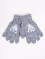 Chlapecké pětiprsté rukavice Yoclub s reflexními prvky RED-0237C-AA50-004 Grey