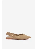 Dámské baleríny s přezkou Tanelia – zelené