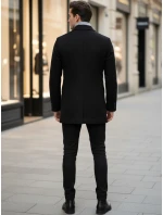 Pánský černý kabát FashionStreet CX0434