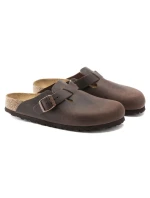 Dámské/pánské žabky Birkenstock Boston Habana z olejované kůže regular wide (0860131)
