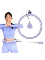 Hula hop HMS HHM14 s magnety, závažím a počítadlem fialové barvy