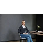 Russell Athletic 715F Dámský pletený cardigan s výstřihem do V 11.715F charcoal marl Russell Athletic 715F Dámský pletený cardigan s výstřihem do V 11.715F charcoal marl