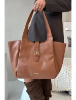 Kabelka Shopperka s přezkou NOBO BAG6010-017 světle hnědá