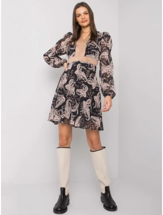 Šaty LC SK 22K 3035.03P černá a béžová Šaty LC SK 22K 3035.03P černá a béžová