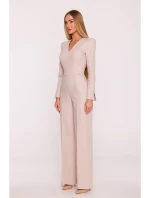 M883 Kombinéza džínového vzhledu - béžová