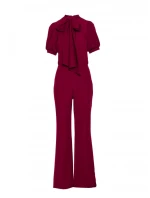 S421 Kombinéza s mašlí na zavazování - bordó S421 Kombinéza s mašlí na zavazování - bordó