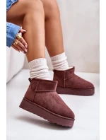 Sněhule Dámské Na Platformě Zateplené Kožíškem Tmavě Hnědé Xamella Sněhule Dámské Na Platformě Zateplené Kožíškem Tmavě Hnědé Xamella