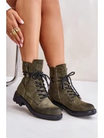 Vysoké boty worker s zipy tmavě béžové Maisa