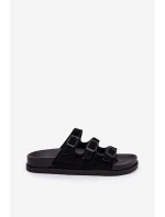 Dámské Pantofle S Pásky A Přezkami Černé Uliri