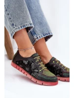 Kožené Polobotky Dámské Vzorované Maciejka 06784-20 Černé