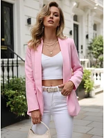 Dámské elegantní sako rozepínací růžové FashionStreet PY0146 Dámské elegantní sako rozepínací růžové FashionStreet PY0146