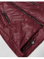 Lekka kurtka damska pikowana z kapturem Goodlookin ciemny czerwony (B8588-27)