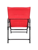 SKLÁDACÍ ZAHRADNÍ ŽIDLE 59X66X45/90CM S POLŠTÁŘEM ČERVENÁ
