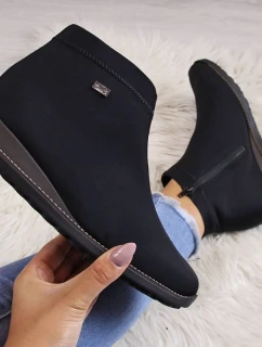Černé zateplené dámské boty Rieker W 98251-00 dámské
