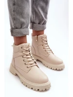 Dámské zipové zateplené trapery Gremiva Beżowe