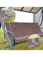 3MÍSTNÁ ZAHRADNÍ HOUPAČKA 194X120X173CM ZOSIA S POLYKARBONÁTOVOU STŘÍŠKOU