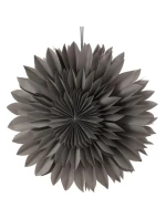 DEKORAČNÍ PAPÍROVÁ ZÁVĚSNÁ HVĚZDA 3D 50CM ŠEDÁ
