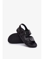 Pánské kožené sandály Big Star – černé