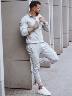 Pánská mikina na zip bez kapuce šedá FashionStreet BX4109z