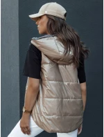 Dámská prošívaná vesta ICONVEST camel FashionStreet TY4433