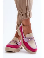 Zazoo 3475 Dámské kožené mokasíny béžové