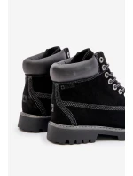 Semišové Zateplené Trekingové Boty Pánské Big Star OO174138 HI-POLY SYSTEM Černé Semišové Zateplené Trekingové Boty Pánské Big Star OO174138 HI-POLY SYSTEM Černé