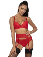 Dámský podvazkový pás Estelle 0198/3 Červená - MAT Dámský podvazkový pás Estelle 0198/3 Červená - MAT