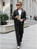 Dámská bunda z ekokůže oversize s vysokým límcem černá FashionStreet TY5651