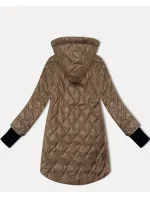 Lehká dámská bunda ve velbloudí barvě s odepínací kapucí S'West (B8371-12)