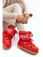 Dámské červené boty do sněhu se zavazováním Soia Dámské červené boty do sněhu se zavazováním Soia