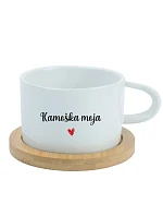 Kamoška moja - bílý hrníček makronka 200 ml