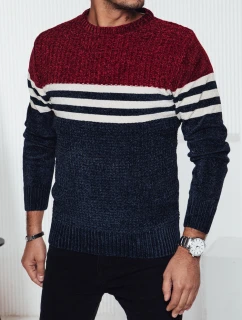 Pánský pruhovaný tmavě modrý svetr FashionStreet WX2229