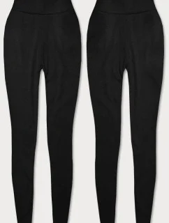 Černé bavlněné legíny (YW01001-A1)