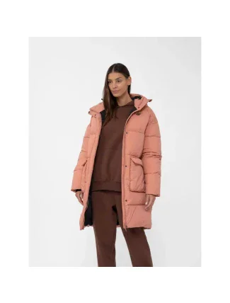 Dámský kabát 4FAW23TDJAF236-64S Pudr růžová - 4F
