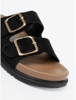 Trendy  nazouváky dámské černé platforma