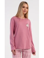 Dámské pyžamo dlouhé Kotě se šálou