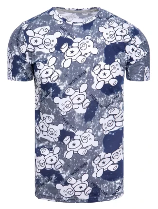 Pánské tričko s potiskem šedé FashionStreet RX5114