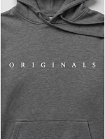 Pánská mikina s kapucí a potiskem ORIGINALS, tmavě šedá, FashionStreet NX5151BX Pánská mikina s kapucí a potiskem ORIGINALS, tmavě šedá, FashionStreet NX5151BX
