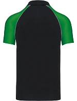 Kariban K 226 Baseballové piqué polo 20.K226 black/light grey/green Kariban K 226 Baseballové piqué polo 20.K226 black/light grey/green